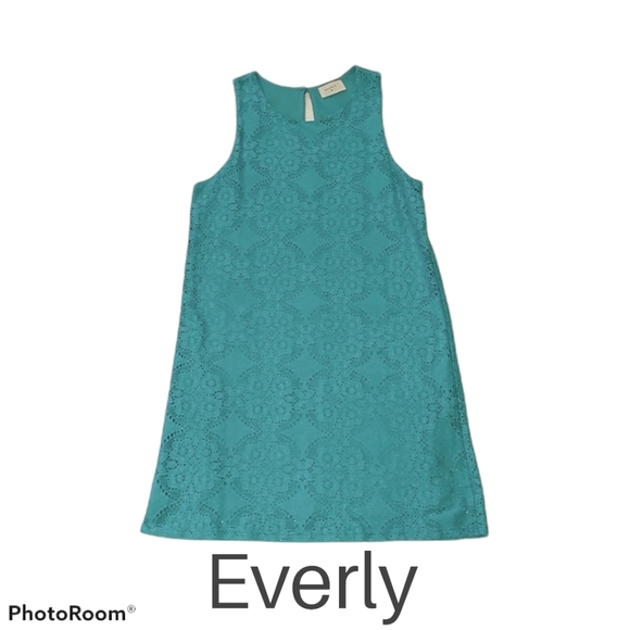 Anthropologie Everly Aqua Lace Dress Size Medium - Picture 1 of 7